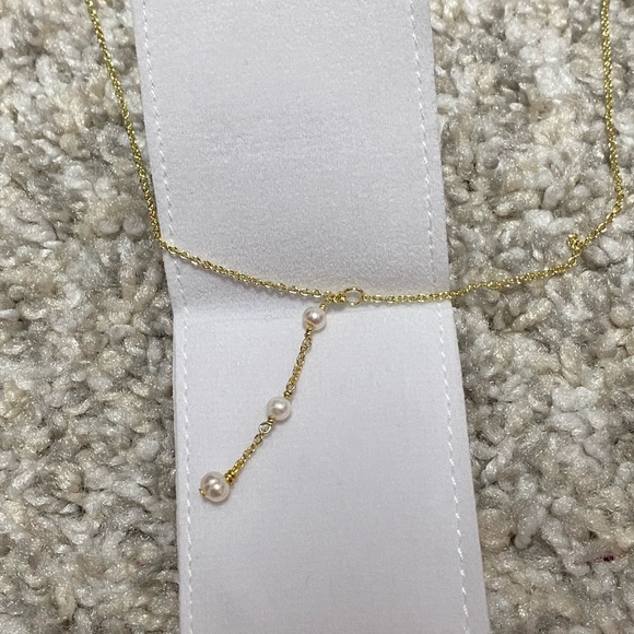 NWT BYCHARI Evelyn CoCo Lariat Pearl Necklace - Picture 8 of 10